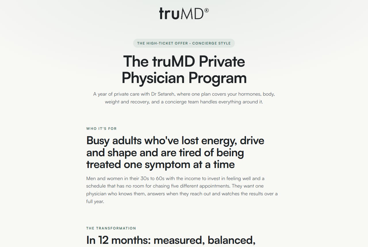 The truMD Private Physician Program preview